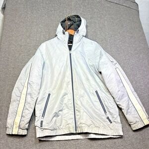 Vintage 90s Nike - Silver Tag Y2K Winter Jacket Fleece Swoosh Men Size MED